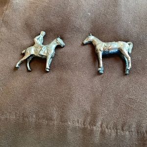 Silver miniature horses